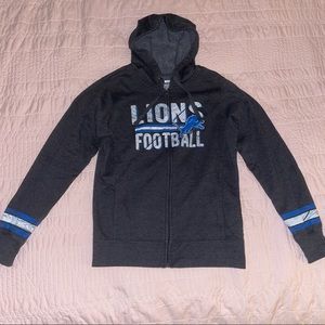 Super Soft NFL Team Apparel Detroit Lions Football Zip Up Hoodie